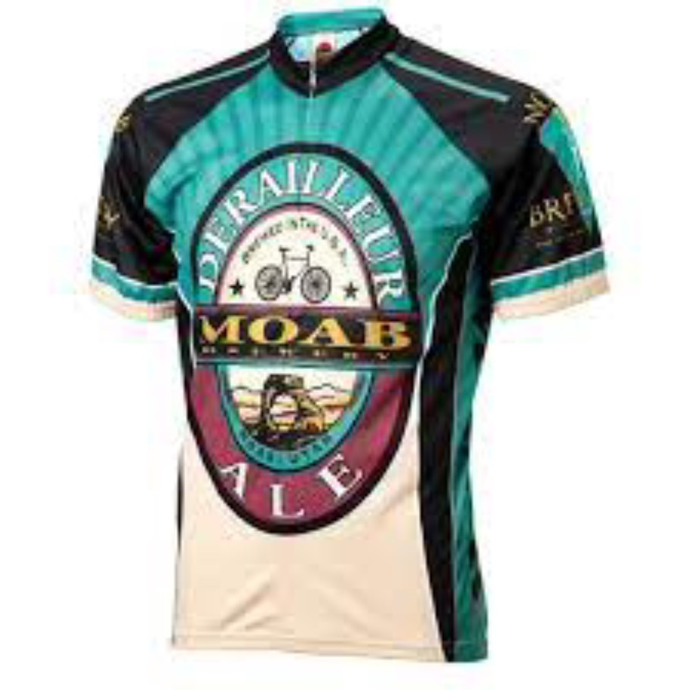 World Jerseys Cycling Moab Brewery Derailleur Ale Sz MD